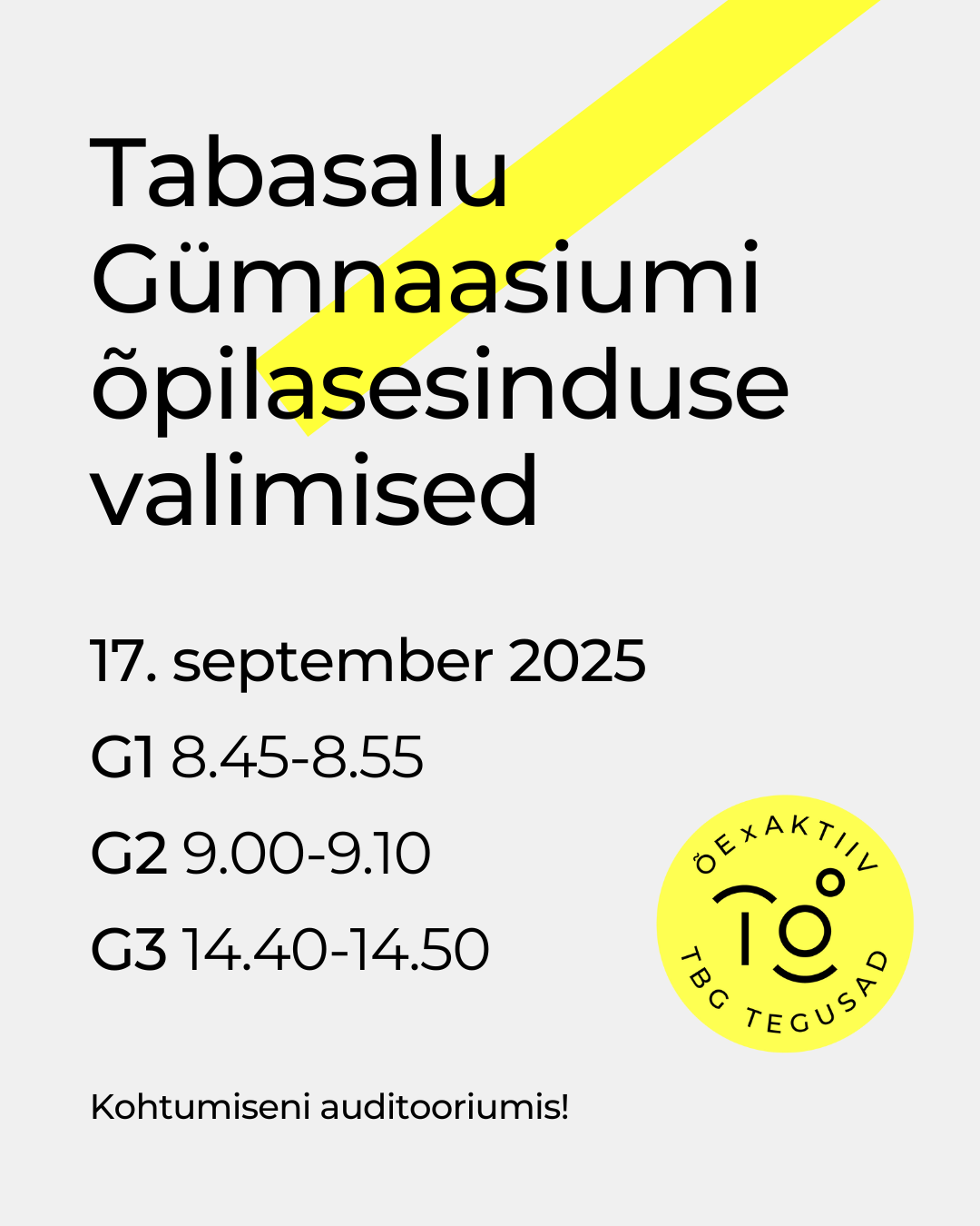 17. septembril valitakse &otilde;-a 2025/2026 &otilde;pilasesindus